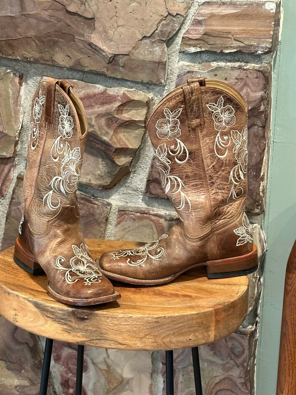 Shyanne Tan Brown Western Boot Interior Label Detail - Picture 5 of 15